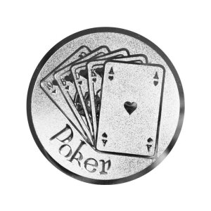 Ansicht Emblem Pokern Ø 50mm silber