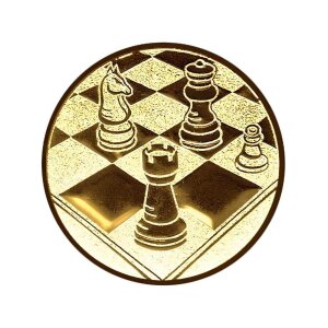 Ansicht Emblem Schach Ø50 gold