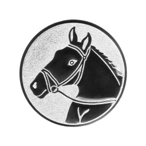 Ansicht Emblem Pferd Ø50 silber