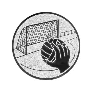 Ansicht Emblem Handballtor Ø50 silber