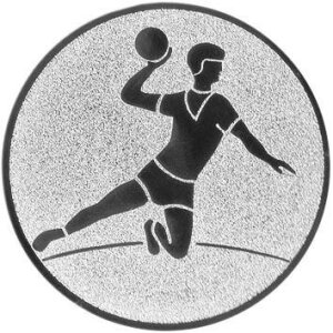 Ansicht Emblem Handball-Hn. Ø50 silber