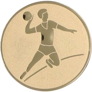 Ansicht Emblem Handball-Hn. Ø50 gold