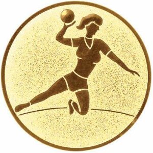 Ansicht Emblem Handball-Da. Ø25 gold