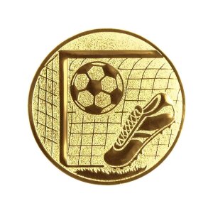 Ansicht Emblem Fußball-Tor Ø25 gold