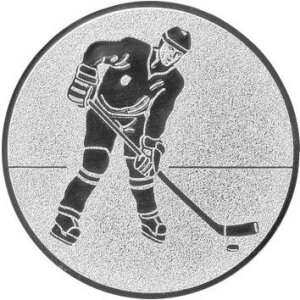 Ansicht Emblem Eishockey Ø50 silber