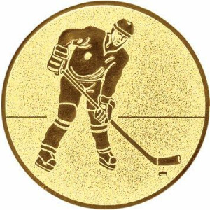 Ansicht Emblem Eishockey Ø50 gold