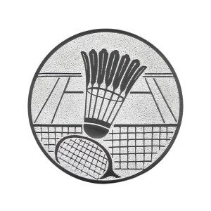 Ansicht Emblem Badminton Ø50 silber