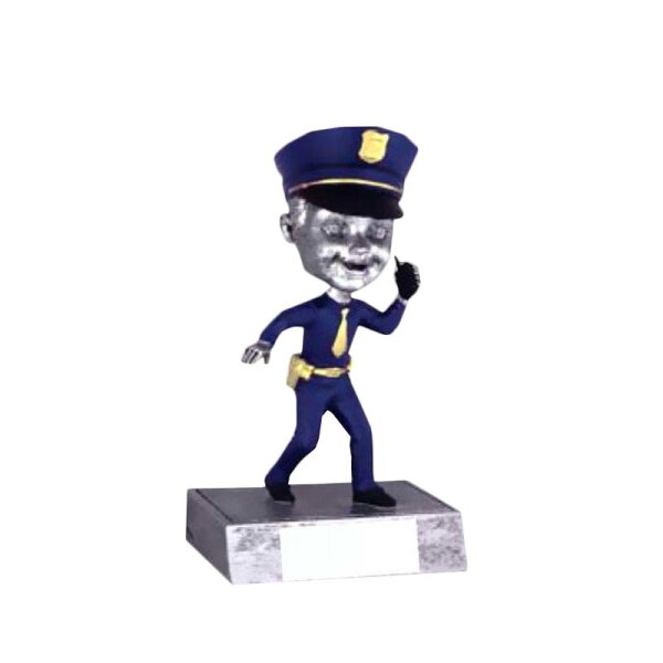 Wackelkopf Pokal Figur Höhe 13,5cm Polizei