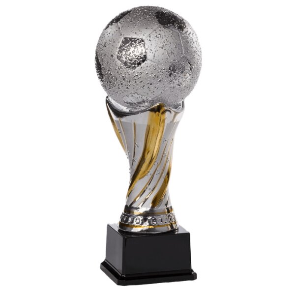 Gravur Fußball 6er Serie Pokale 33cm-41cm inkl Emblem und Fußballfigur 423-1-6 