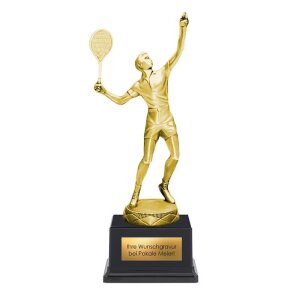 Pokal Tennisspieler Metallfigur gold | silber