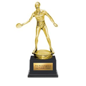 Pokal Tischtennisspieler Metallfigur gold | silber