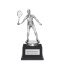 Pokal Badmintonspieler Metallfigur gold | silber