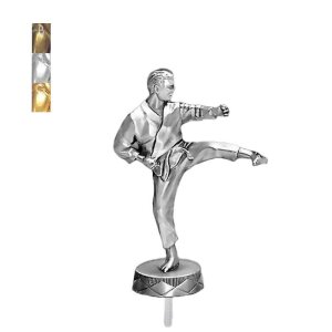 Karatekämpfer gold Metallfigur Schraubaufsatz