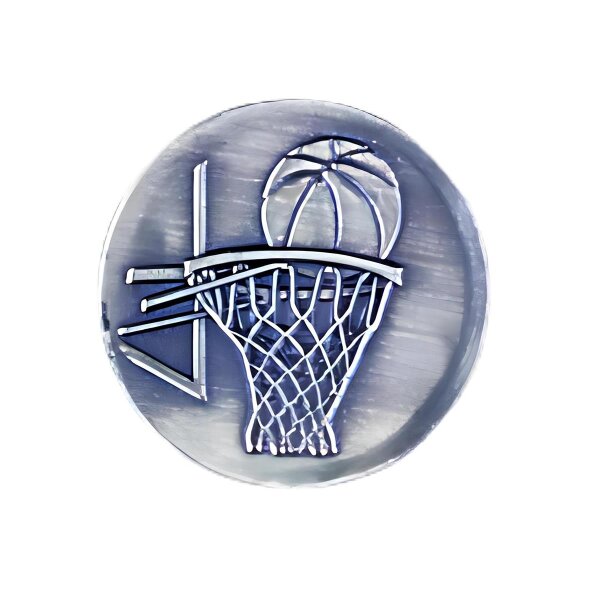Ansicht 3D Zinn-Emblem Basketball bei Pokale Meier