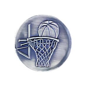 Ansicht 3D Zinn-Emblem Basketball bei Pokale Meier