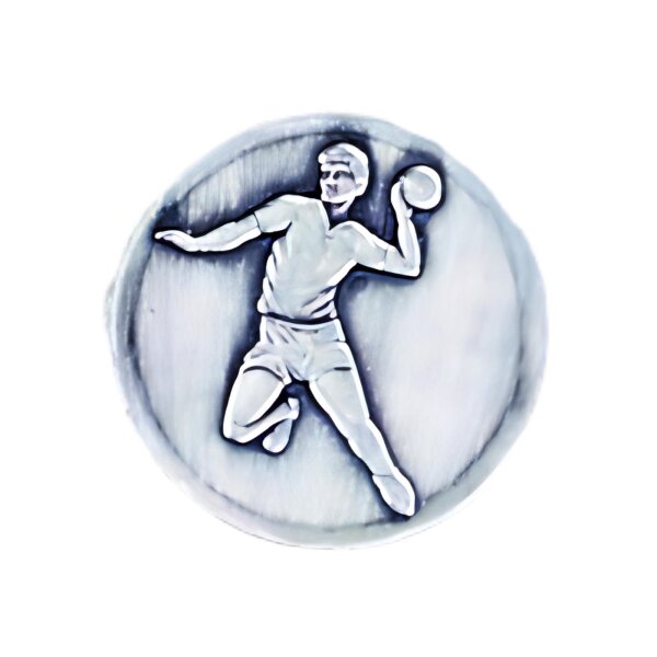 Ansicht 3D Zinn-Emblem Handball bei Pokale Meier