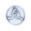 Ansicht 3D Zinn-Emblem Judo bei Pokale Meier