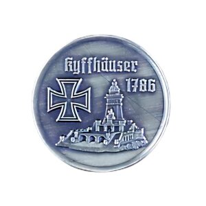 Ansicht 3D Zinn-Emblem Kyffhäuser bei Pokale Meier