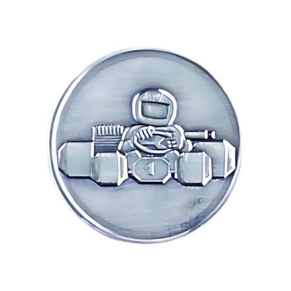 Ansicht 3D Zinn-Emblem Go-Kart bei Pokale Meier