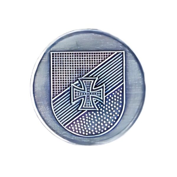 Ansicht 3D Zinn-Emblem Reservisten Bundeswehr bei Pokale Meier