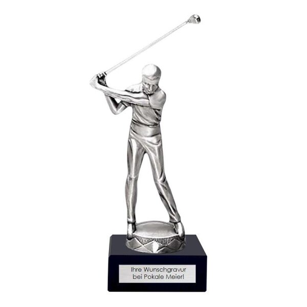 Pokal Golfspieler Metallfigur gold | silber