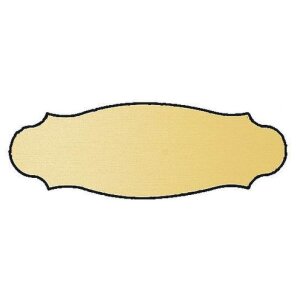 Gravurschild geschwungen selbstklebend - gold | silber | bronze