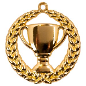Exklusive-Medaille Cup Ø70mm gold silber bronze