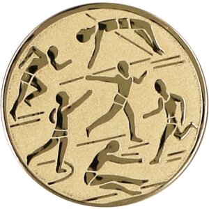 Emblem Leichtathletik Disziplinen Ø 50 mm gold...