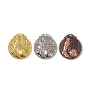 Fu&szlig;ball-Medaille Vollspann &Oslash;45 mm gold...